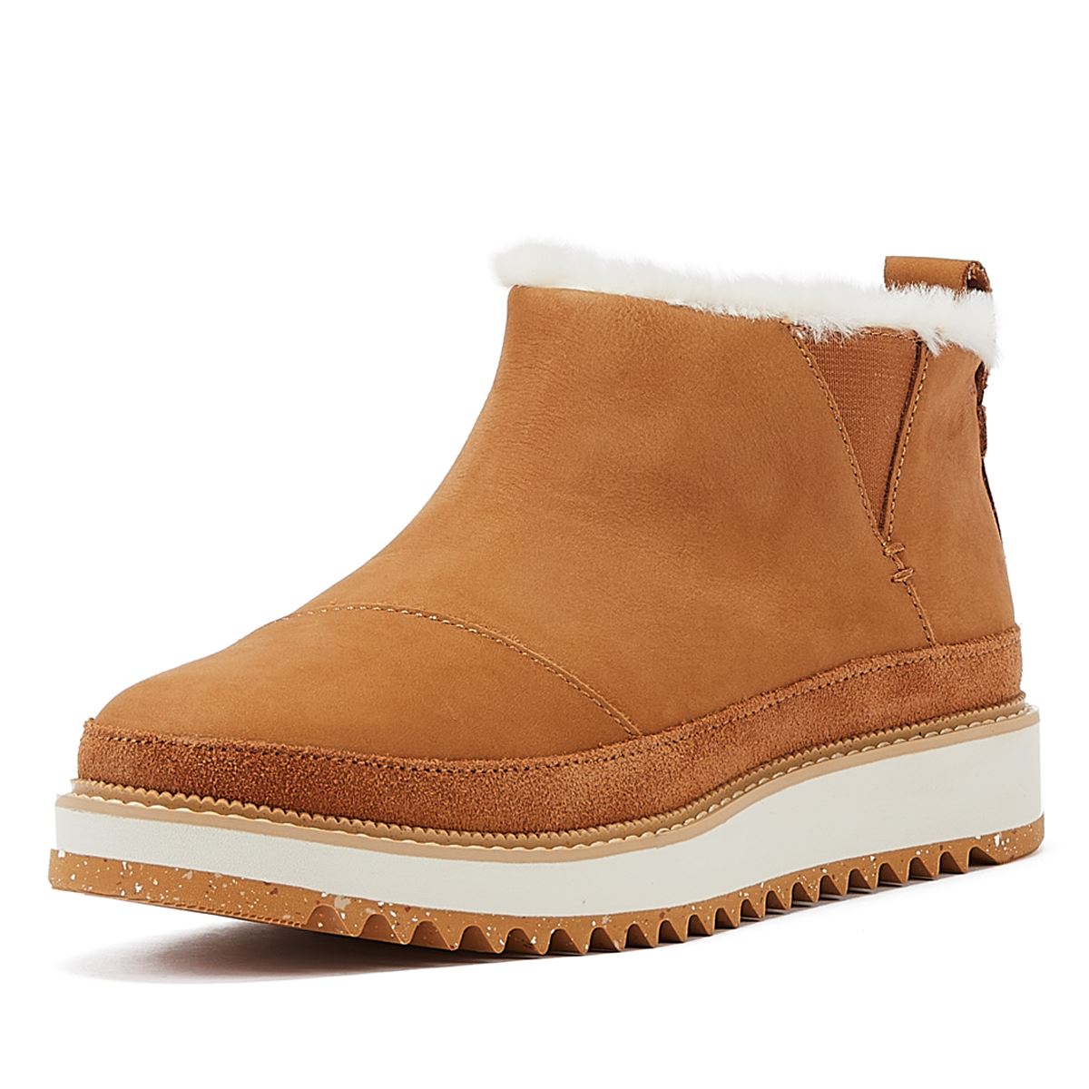 TOMS Marlo Geölte Nubuk Damenstiefel In Braun.