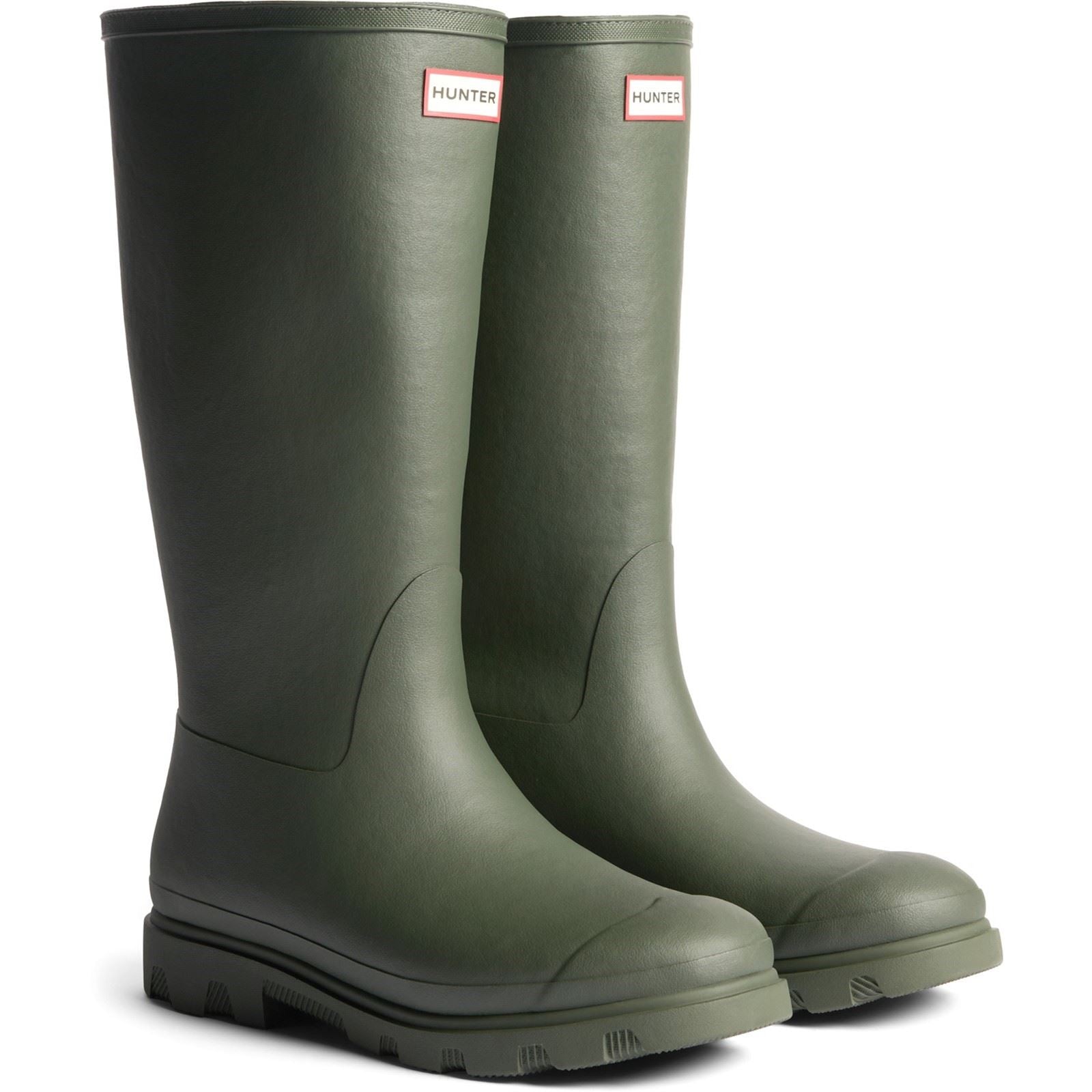 Hunter Downpour Tall Insulated Gummi Frauen Dunkeloliven Wellington-Stiefel