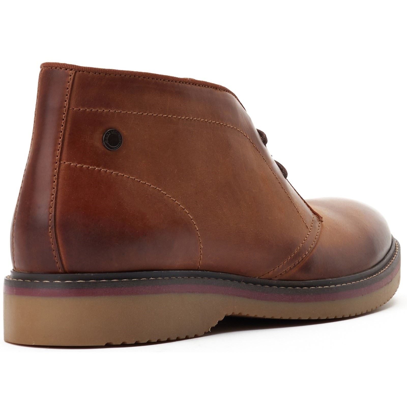 Base London Brody Leder Herren Stiefel In Verbranntem Tan