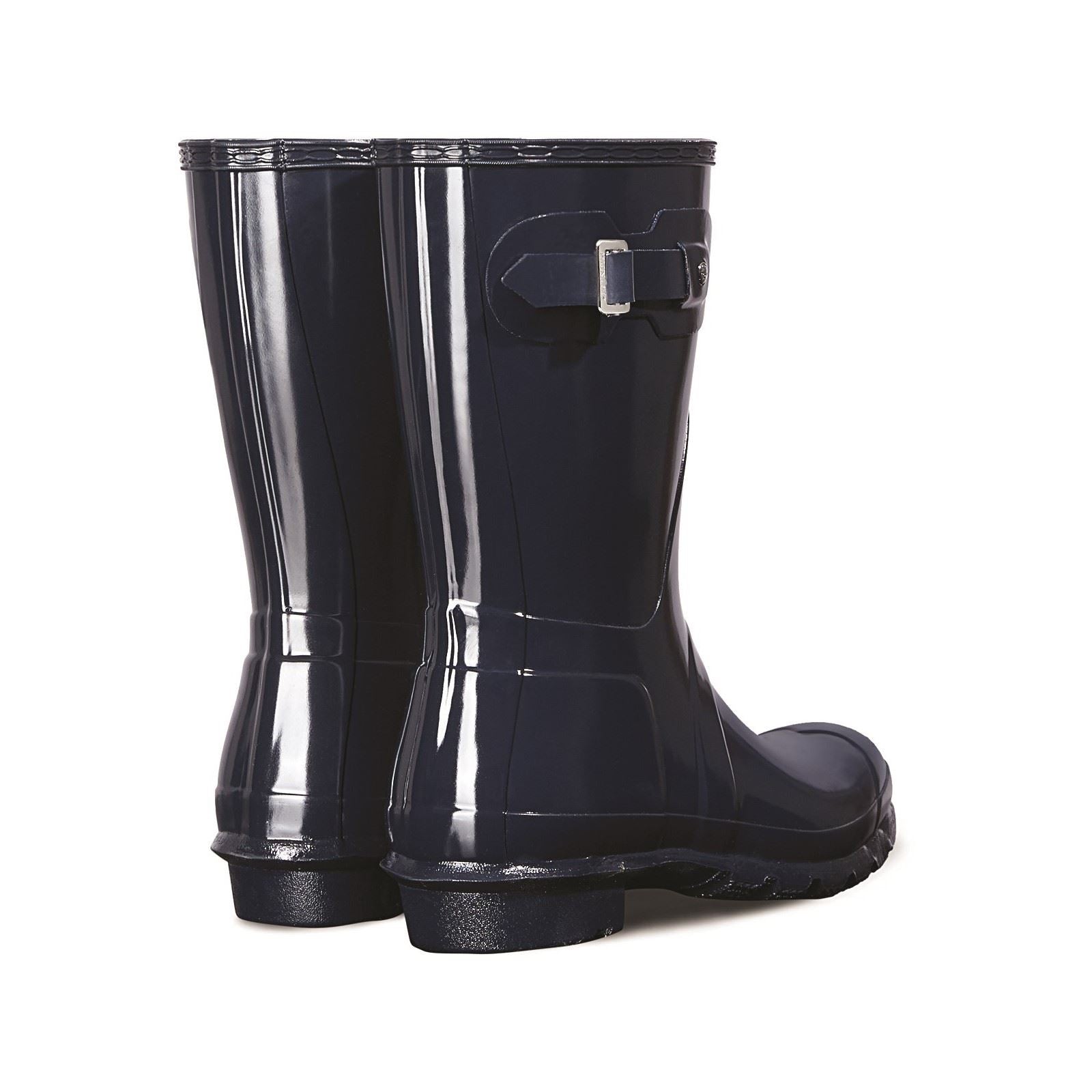 Hunter Original Short Gloss Gummistiefel Für Damen In Marineblau