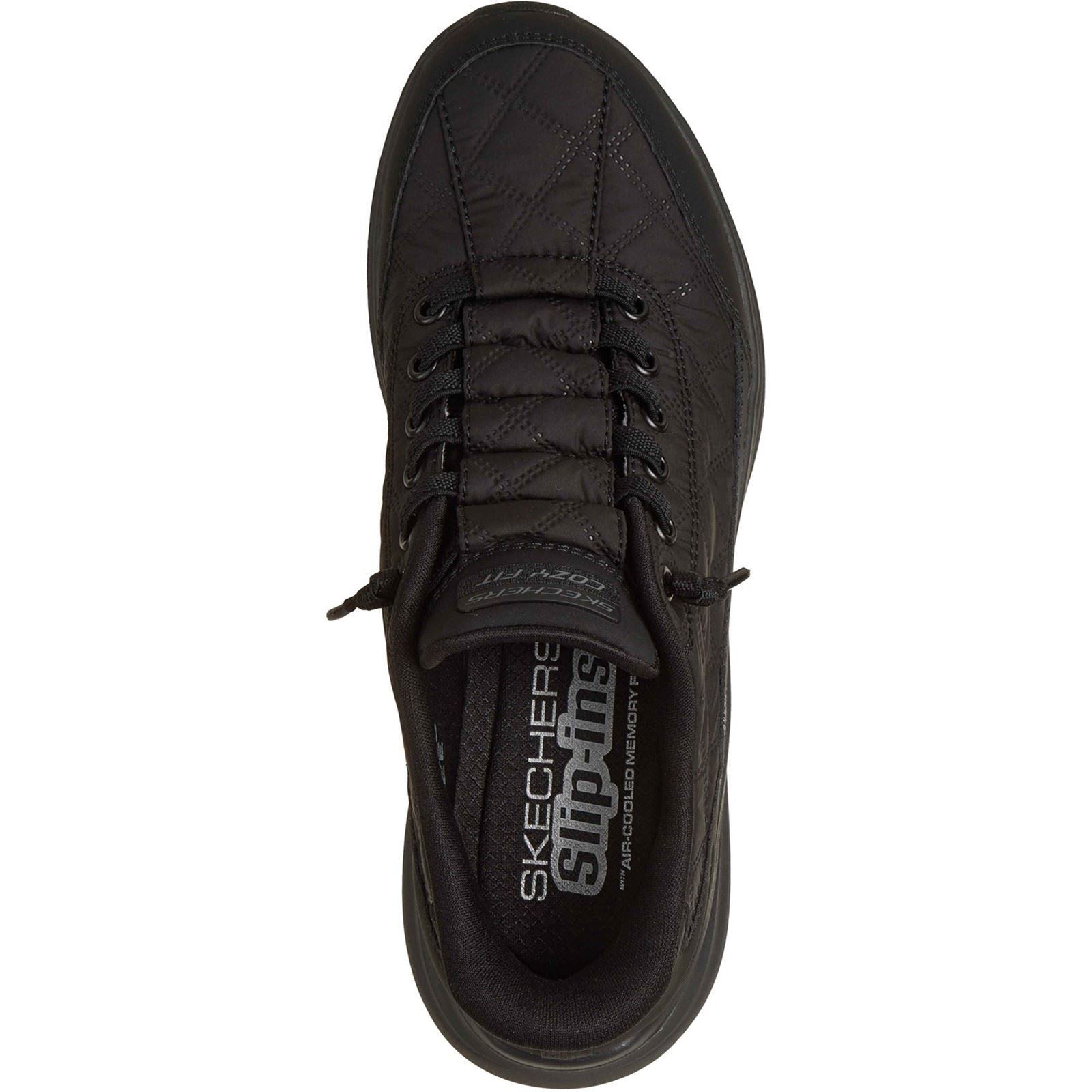 Skechers Contour Foam Cozy Fit Textile Damen Schwarz Sneaker
