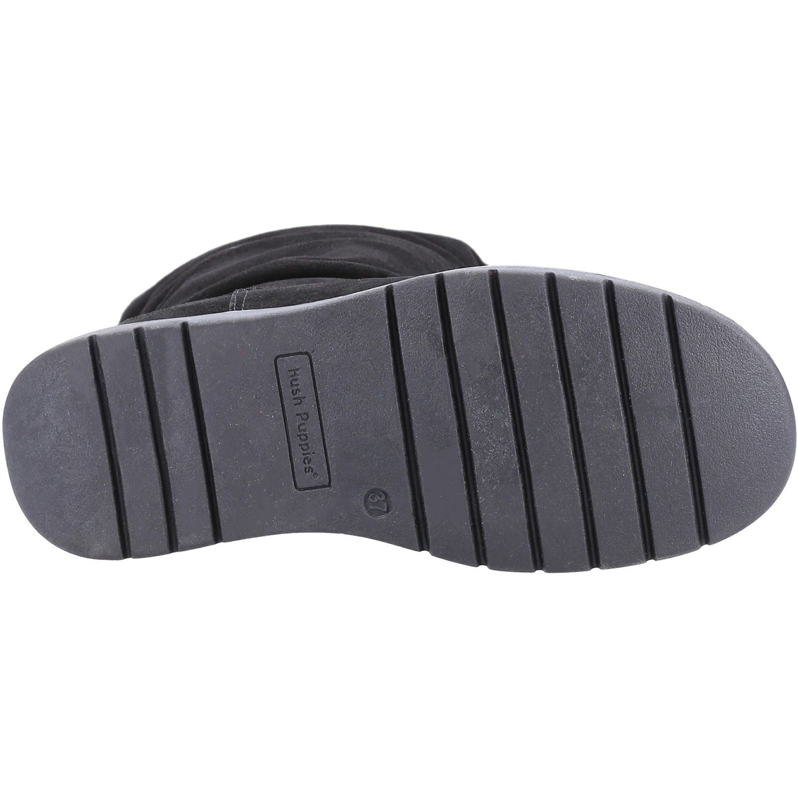 Hush Puppies Lucinda Damenstiefel Aus Schwarzem Wildleder