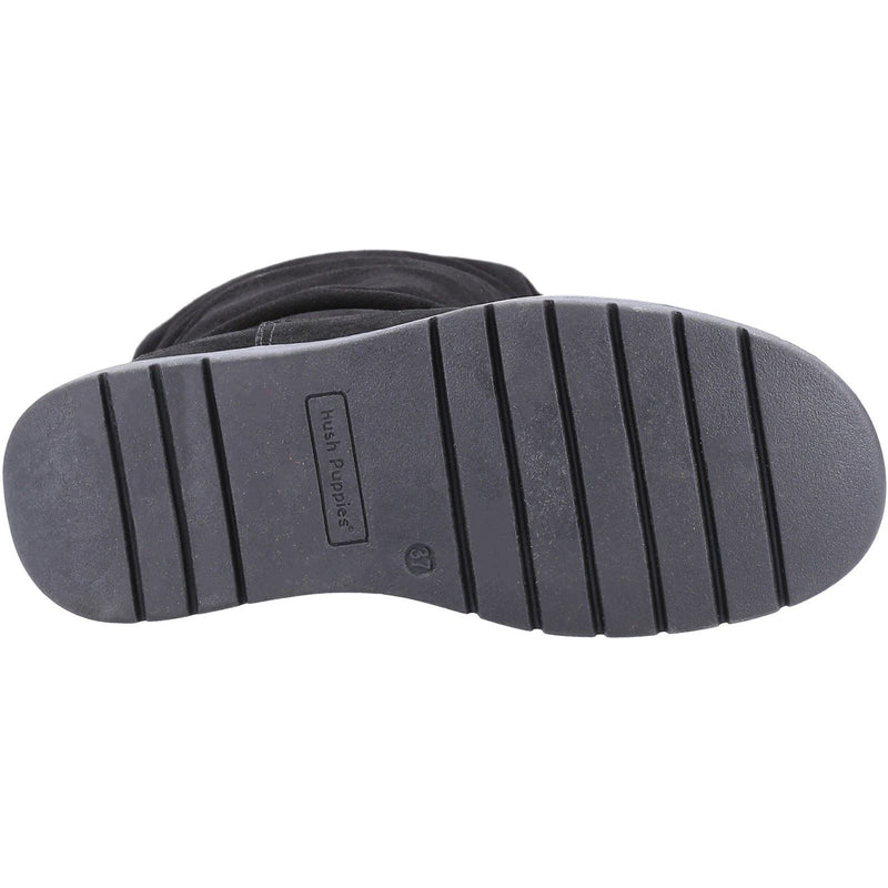 Hush Puppies Lucinda Damenstiefel Aus Schwarzem Wildleder