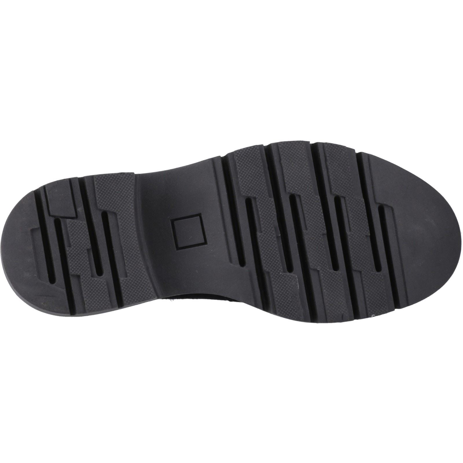 Hush Puppies Nella T-Bar Damen Schuhe Aus Wildleder In Schwarz