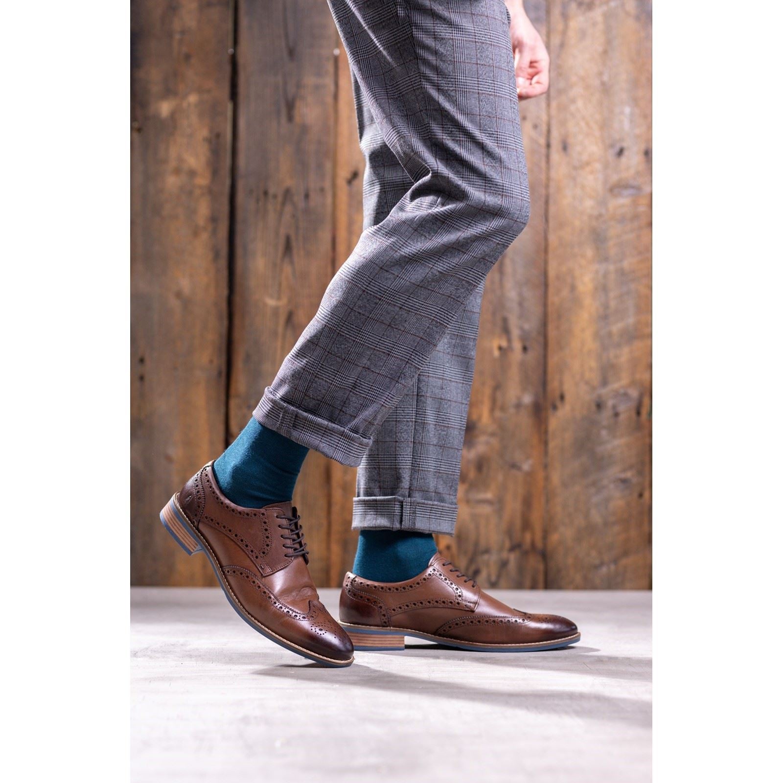 Hush Puppies Dustin Brogue Herren Schuhe Aus Schokoladenfarbenem Leder