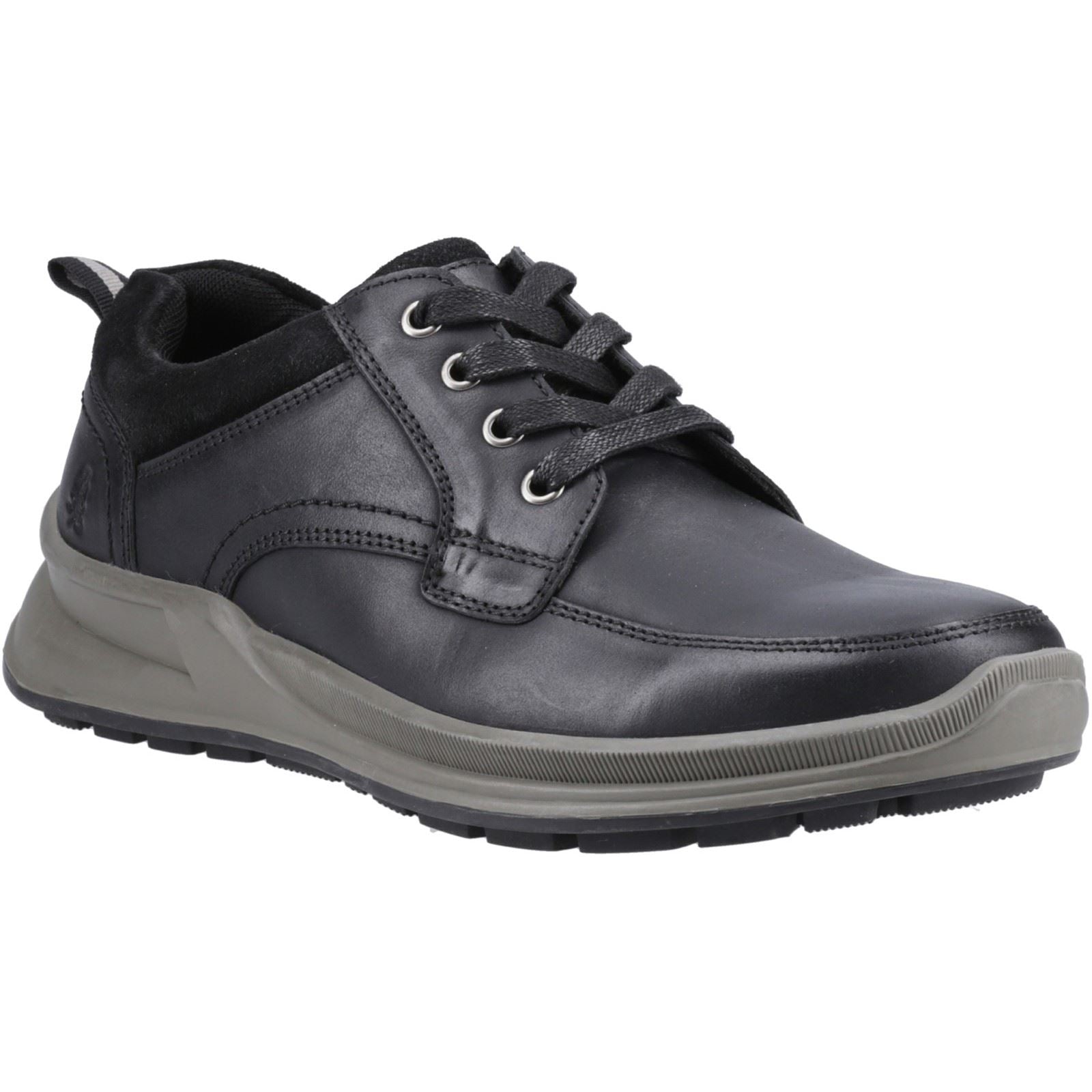 Hush Puppies Adam Herrenschuhe aus schwarzem Nubukleder mit Schnürung