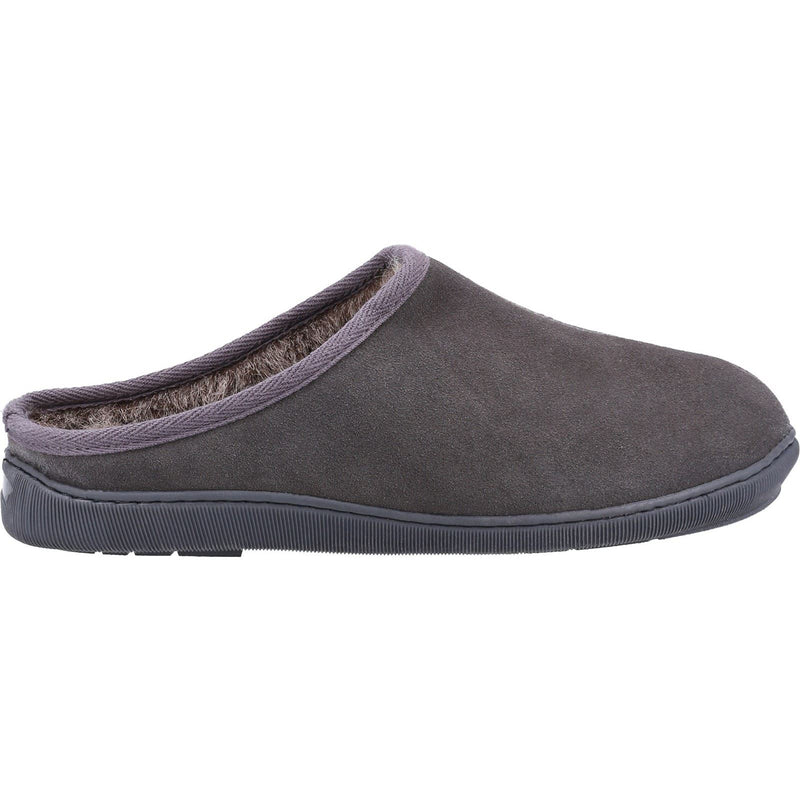 Hush Puppies Ashton Wildleder Herren Hausschuhe In Grau