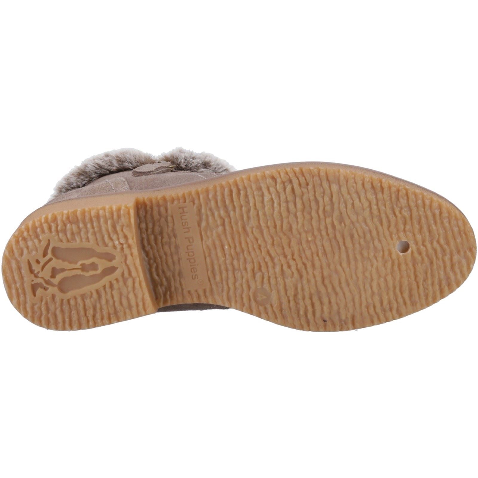 Hush Puppies Marnie Damen Wildleder Winter Stiefeletten in Taupe