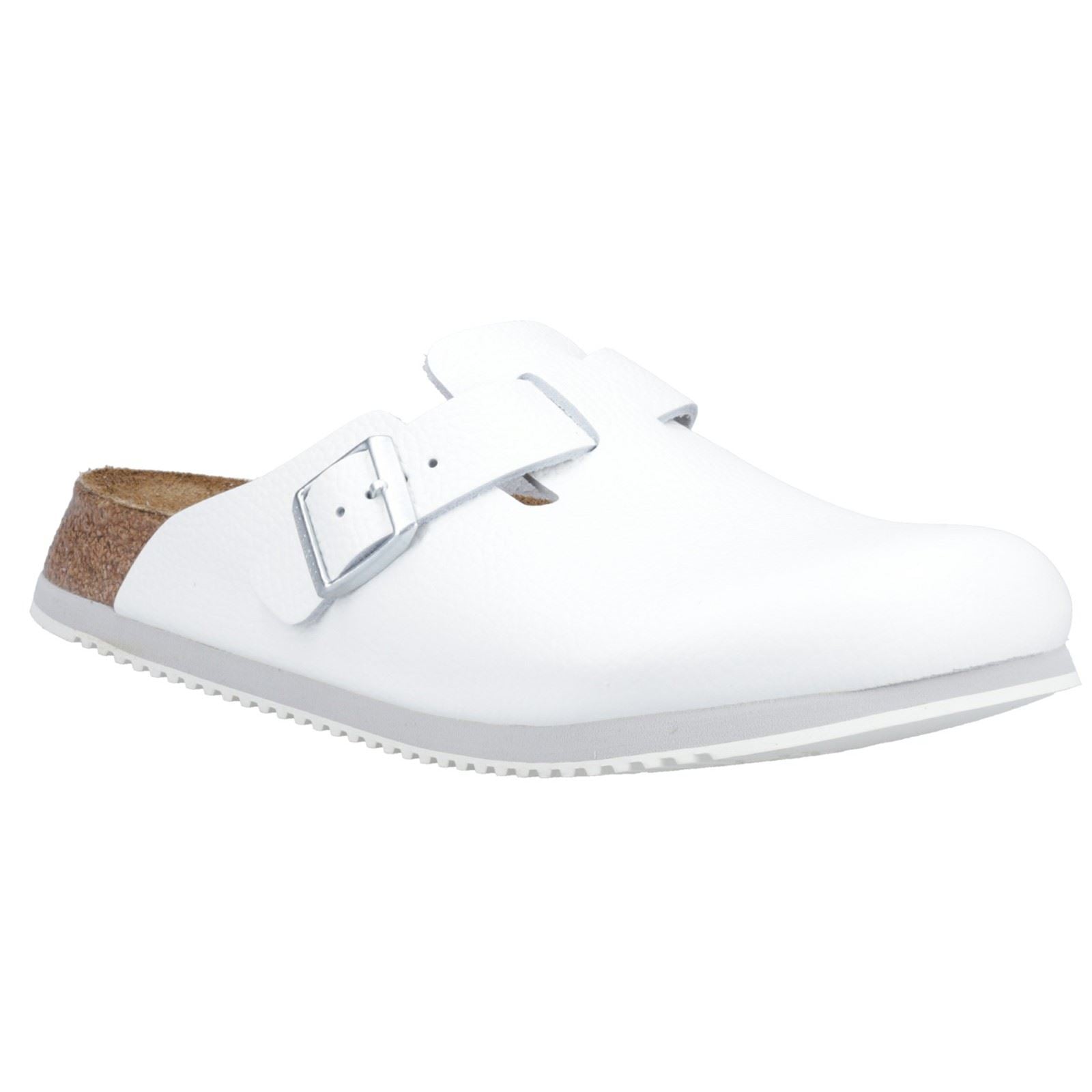 Birkenstock Boston Herren Clogs Aus Weißem Leder