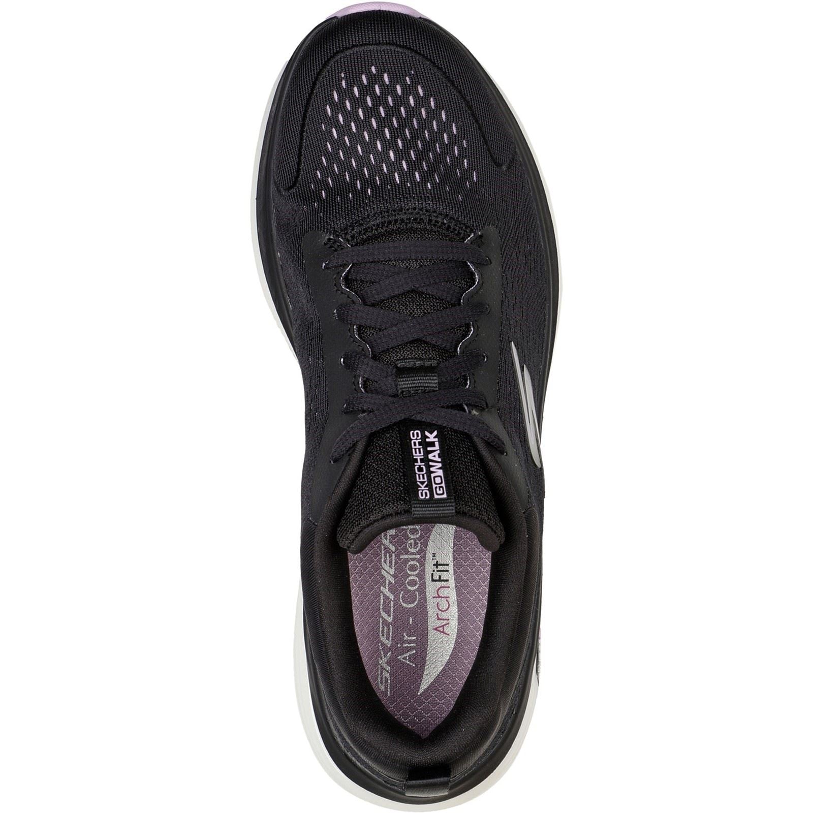 Skechers Go Walk Workout Walker Outpace Synthetik Damen Sneaker In Schwarz/Lavendel