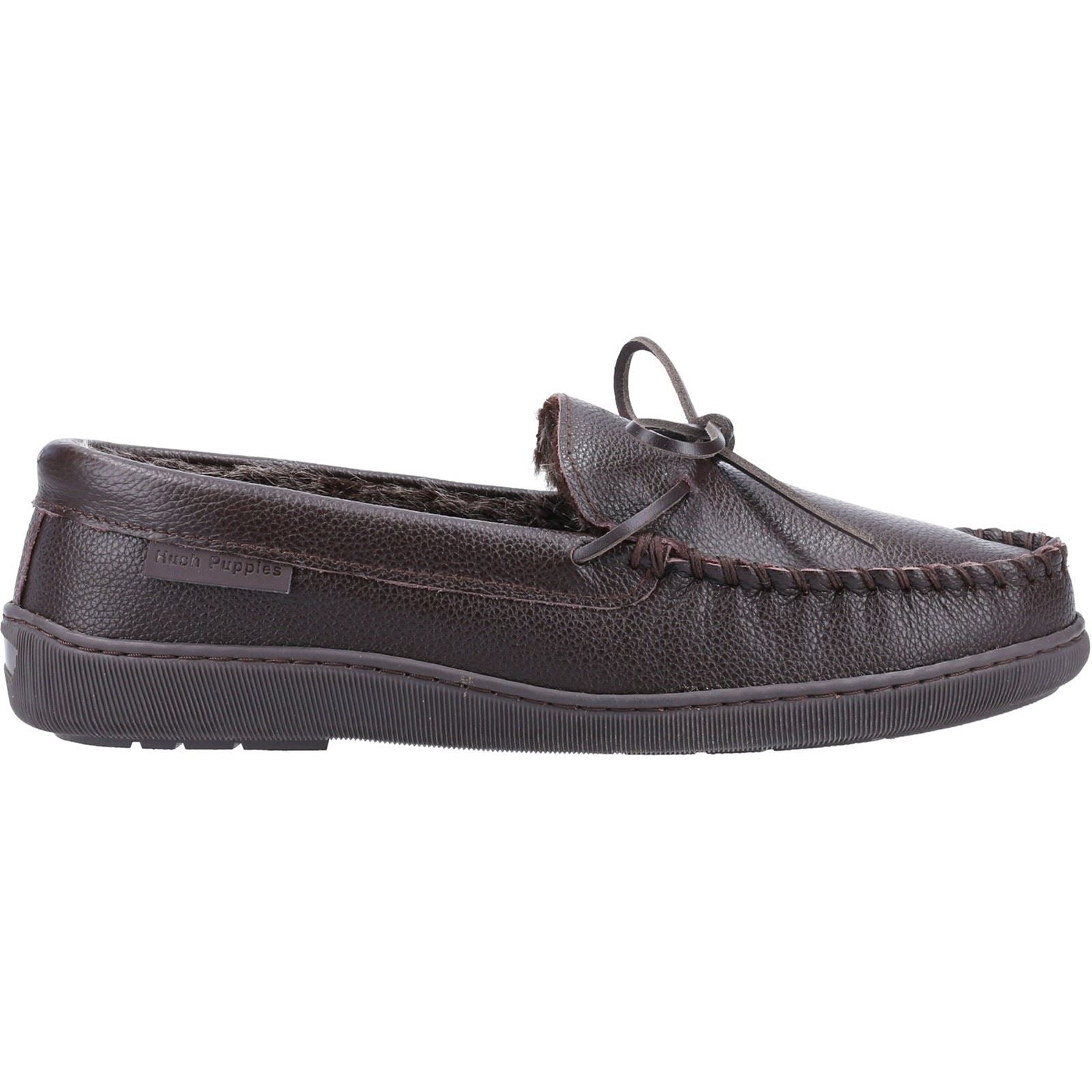 Hush Puppies Ace Leder Herren Braun Hausschuhe