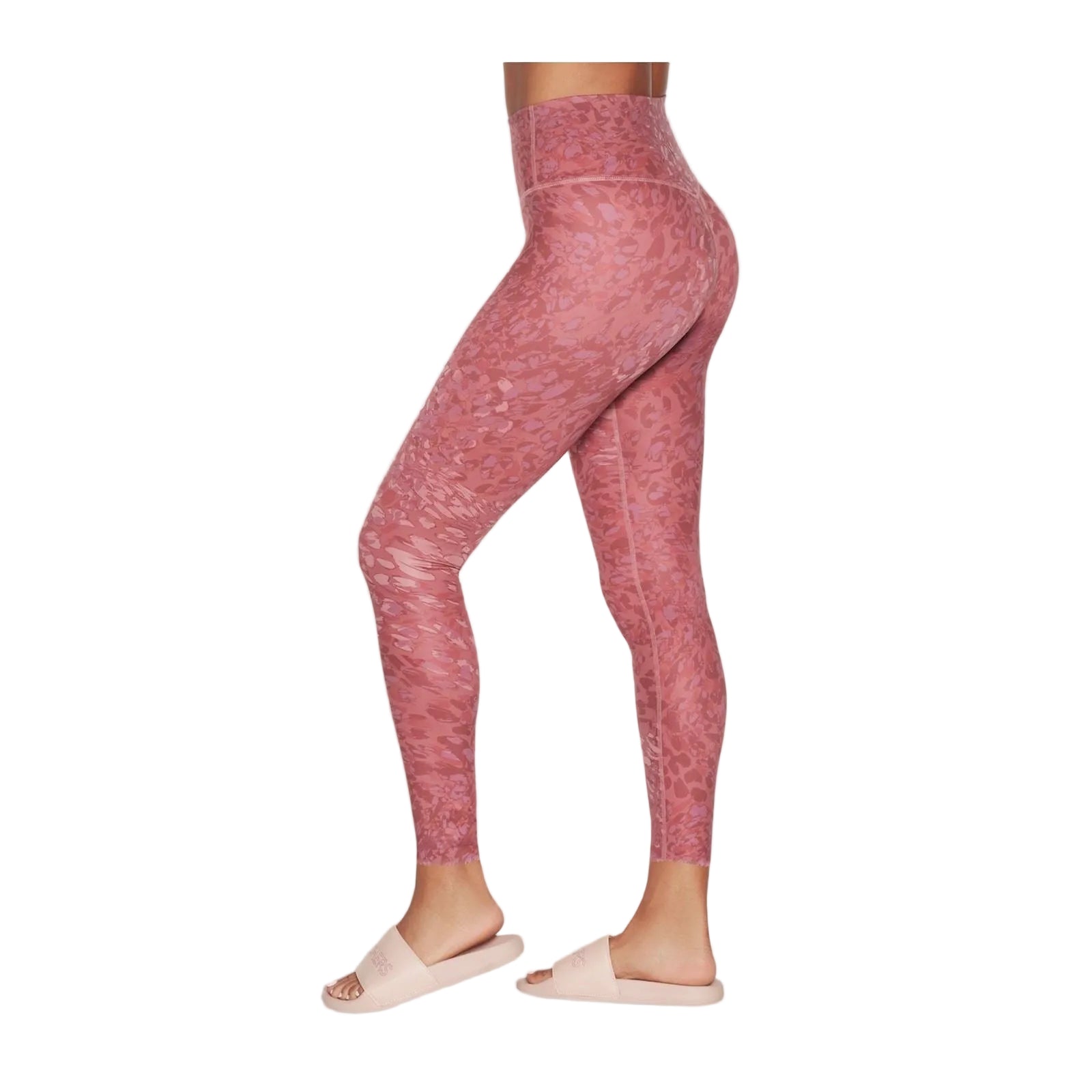 Skechers Performance Go Sculpt HW Leopard Legging Polyester Damen Rosa Sportleggings