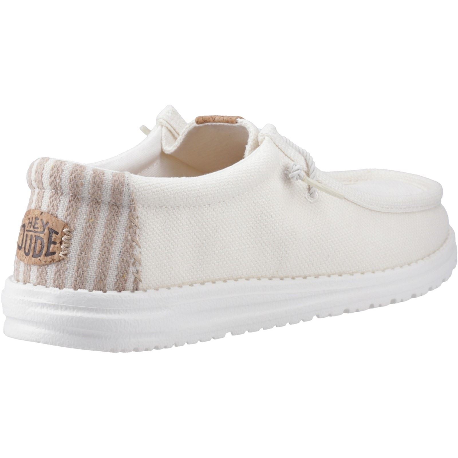 HEYDUDE Wally Resort Polyester Mischgewebe Herren Mokassin Schuhe Weiß/Multi