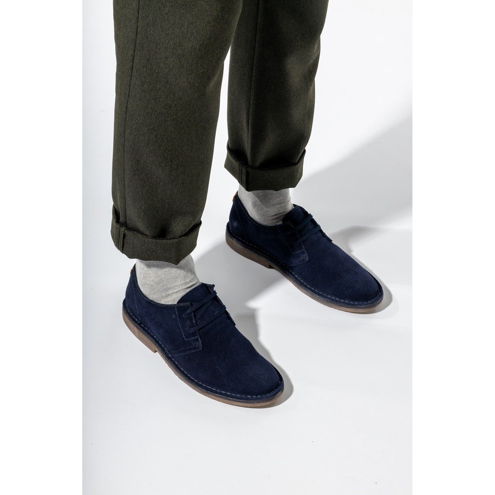 Hush Puppies Scout Wildleder Herren Navy Schnürschuhe