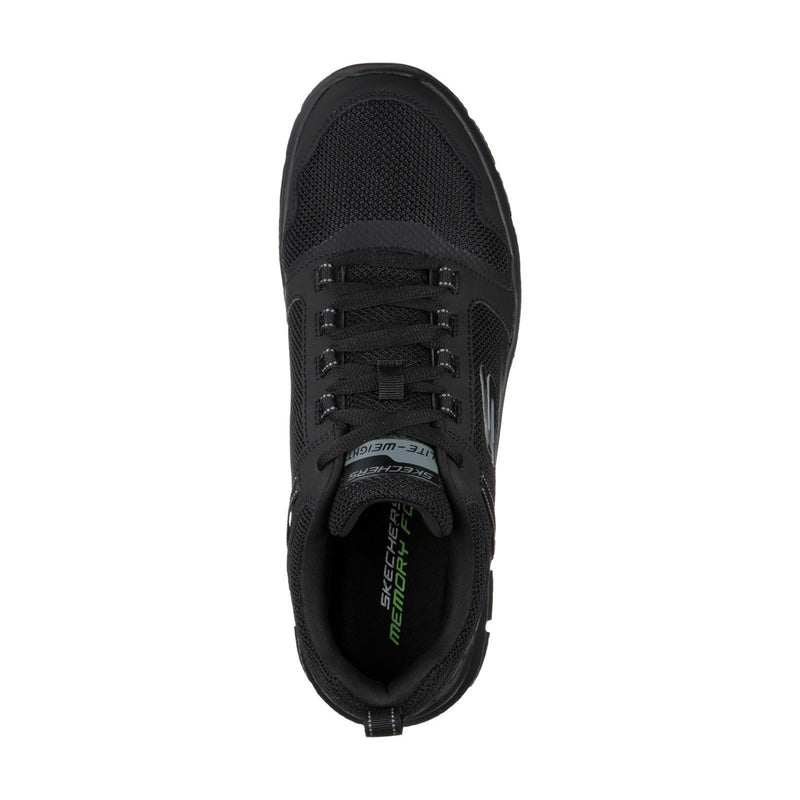 Skechers Track Knockhill Schwarze Farbe Ledersneaker Für Herren