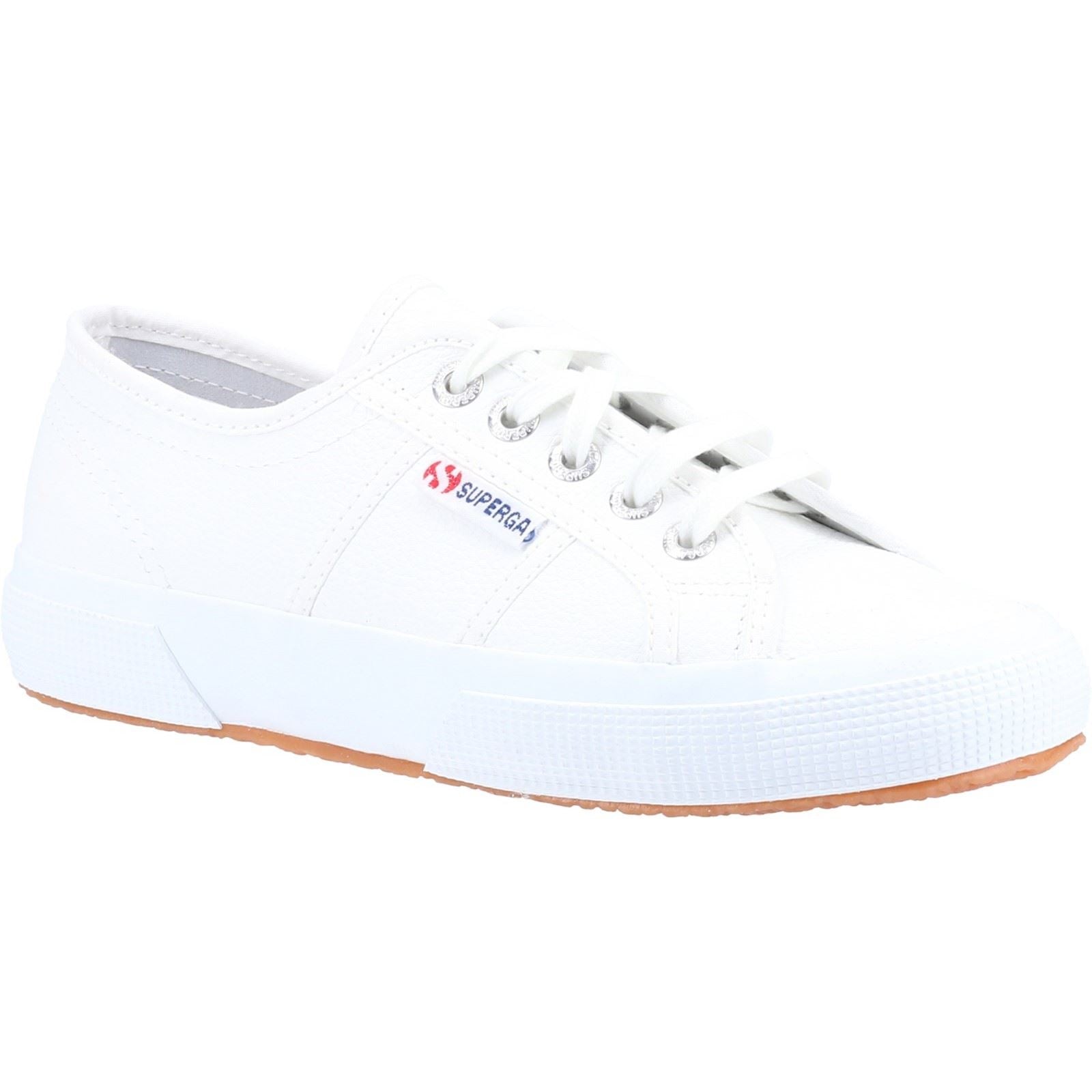 Superga 2750 Leder Damen Weiße Turnschuhe