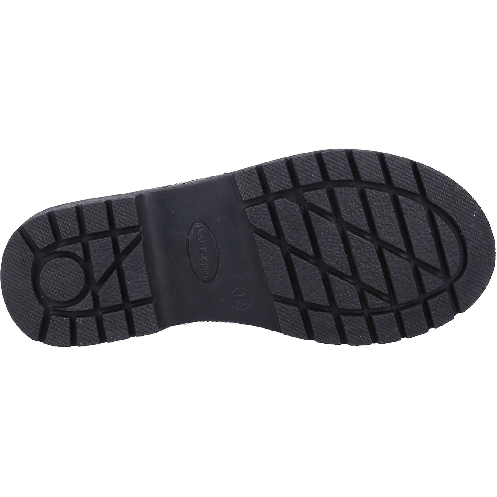Hush Puppies SALLY SENIOR 2 Mädchen Brogues Aus Schwarzem Leder