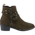 Hush Puppies Jenna Leder Damen Khaki Stiefel