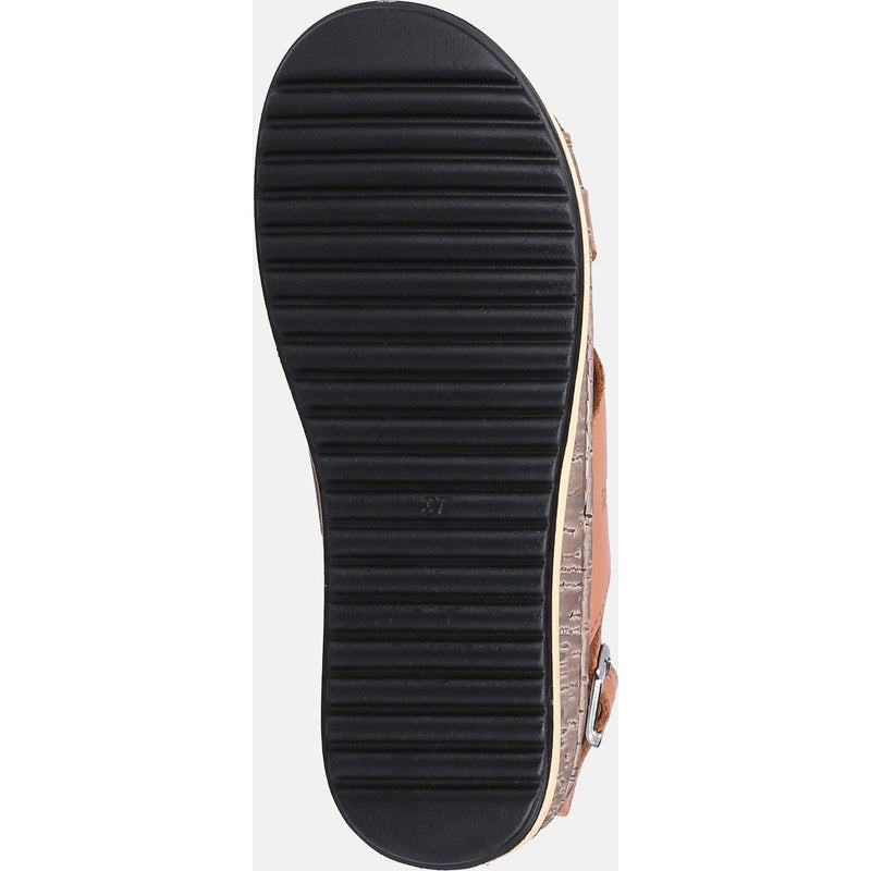 Hush Puppies Elena Damen Keilsandalen Aus Braunem Leder