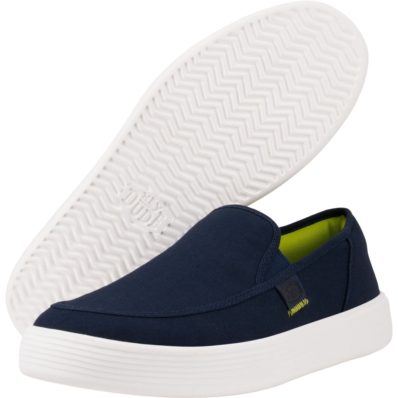 HEYDUDE Sunapee Canvas 100% Baumwolle Herren Slipper In Marineblau/Weiß