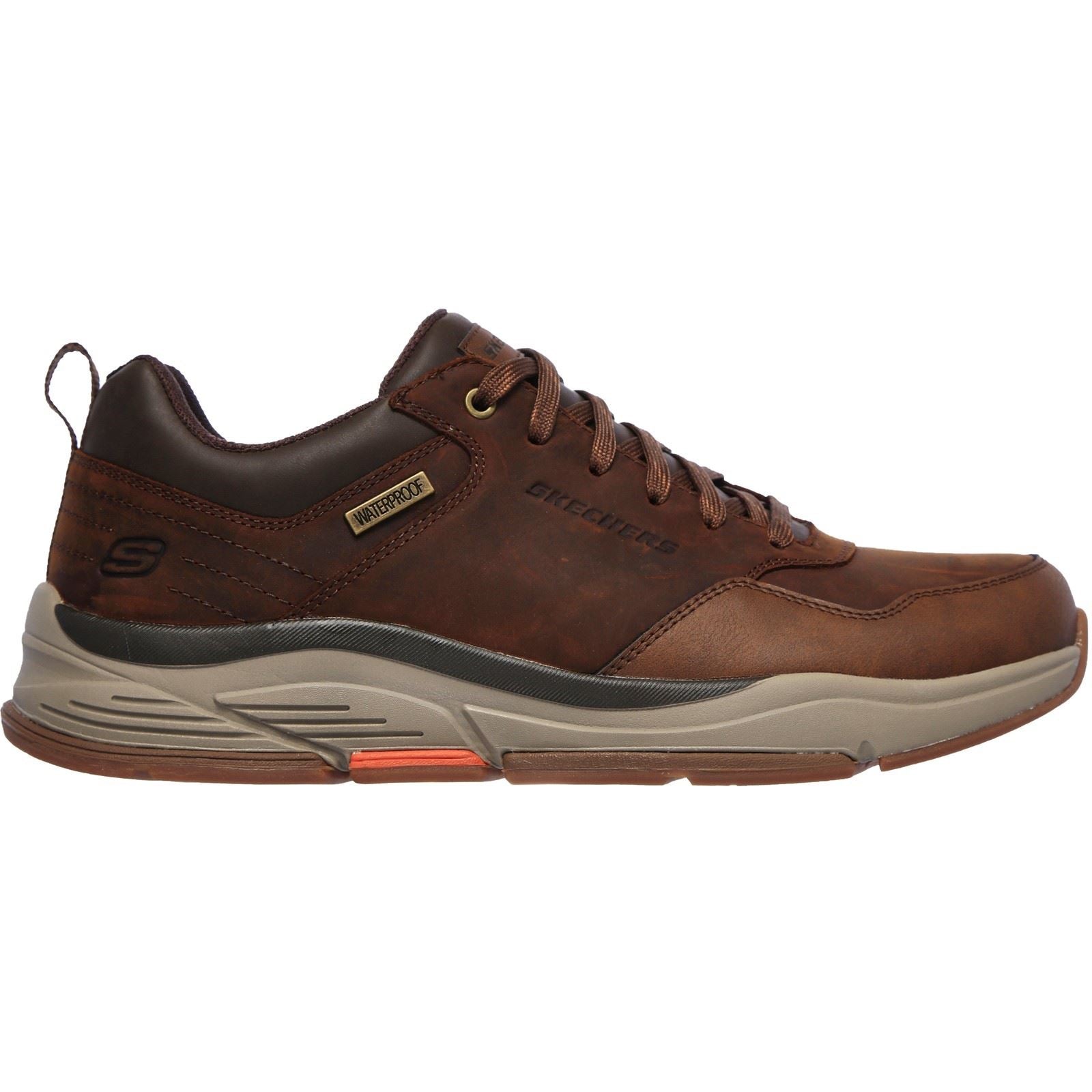 Skechers Benago Hombre Herren Dunkelbraune Sneaker