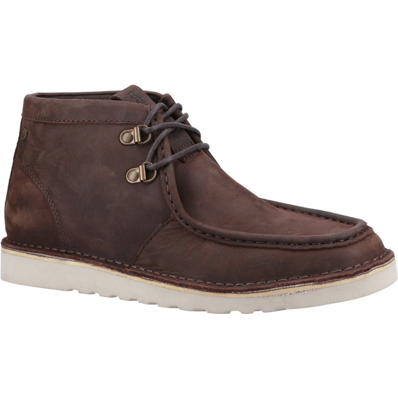 Hush Puppies Oswald Leder Herren Stiefel Braun