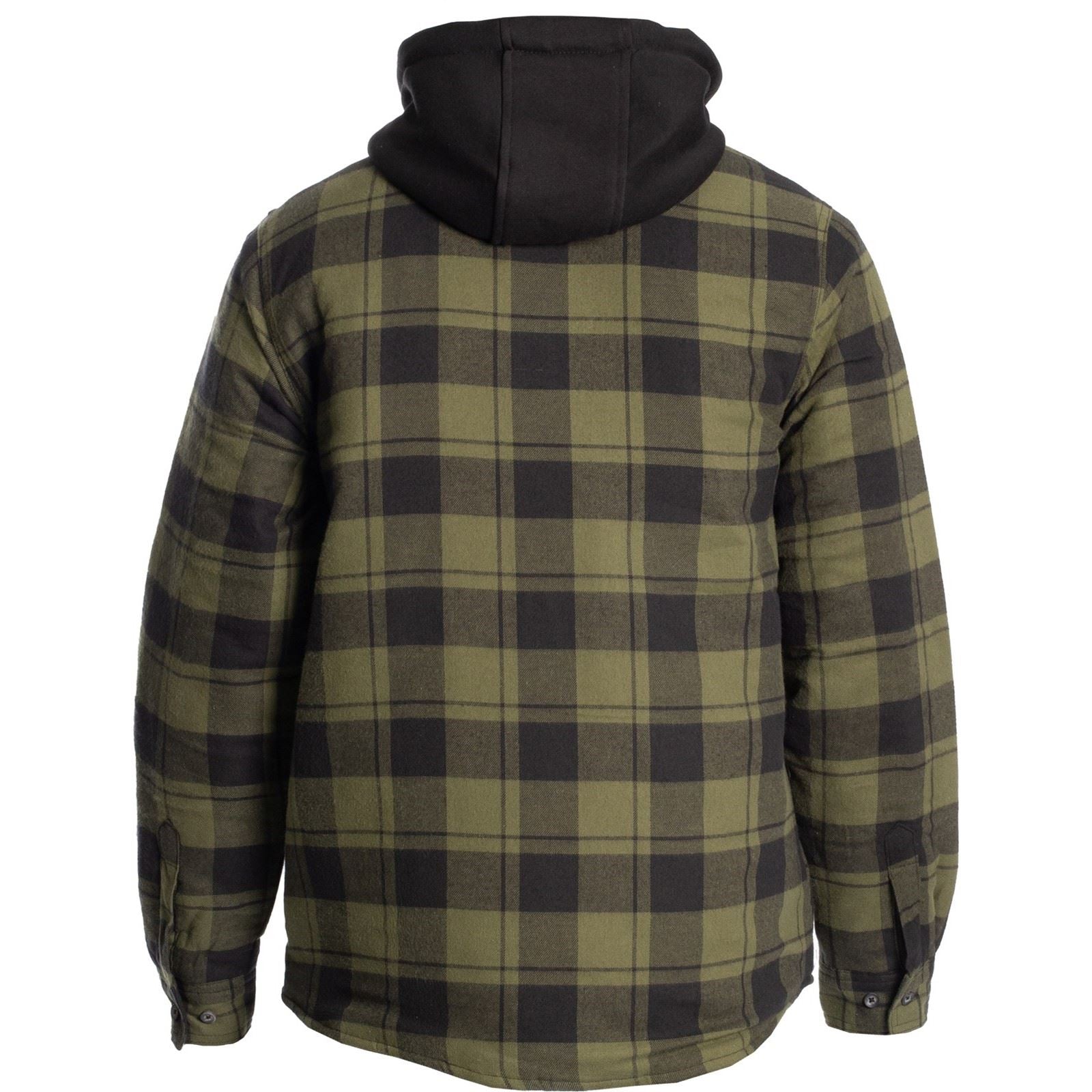 Hard Yakka Quilted Flannel Shacket Herren Grün Hemdjacke
