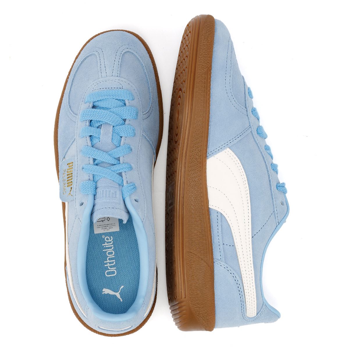 Puma Palermo Lederblaue Turnschuhe