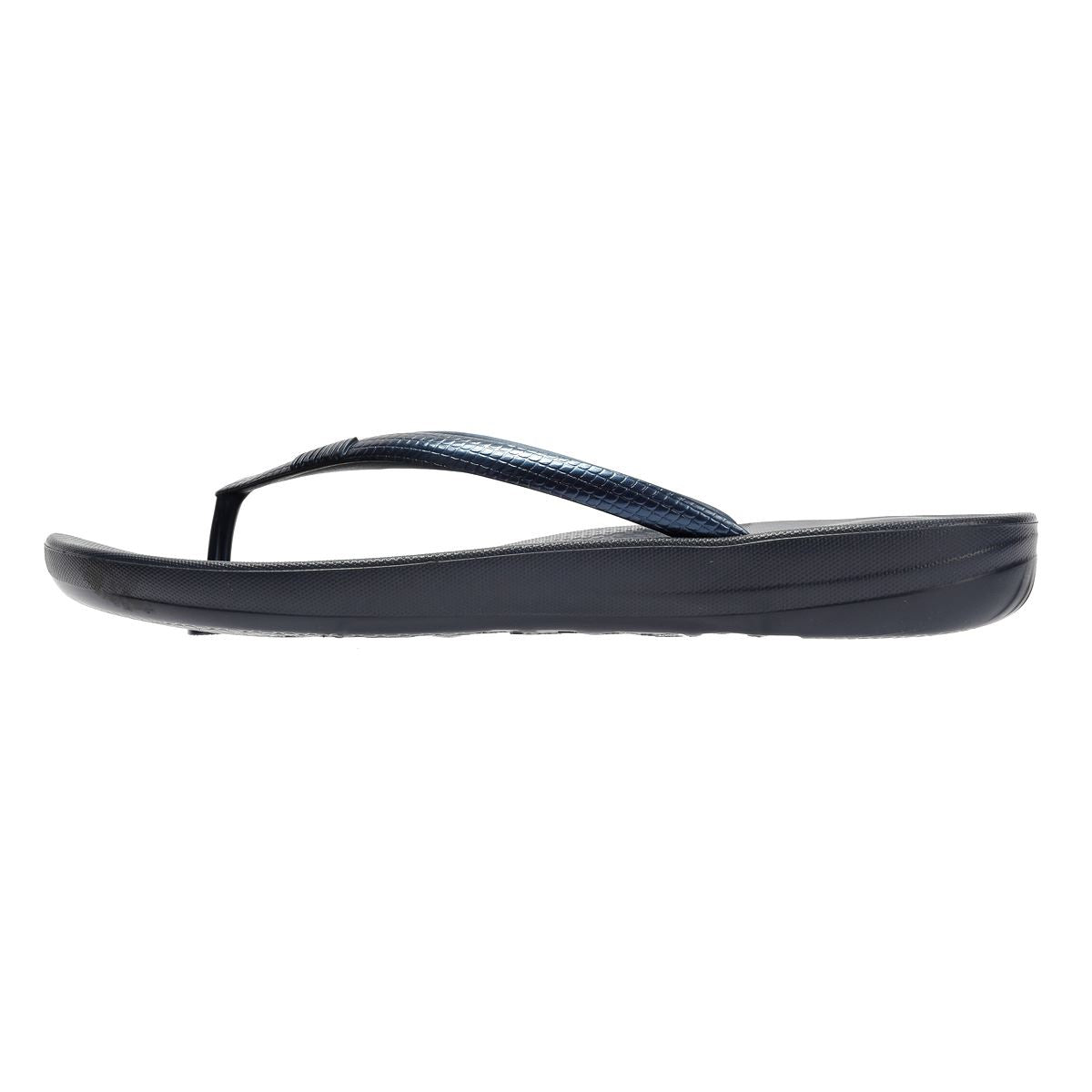 FitFlop Iqushion Ergonomic Gummi Frauen Blaue Flip-Flops