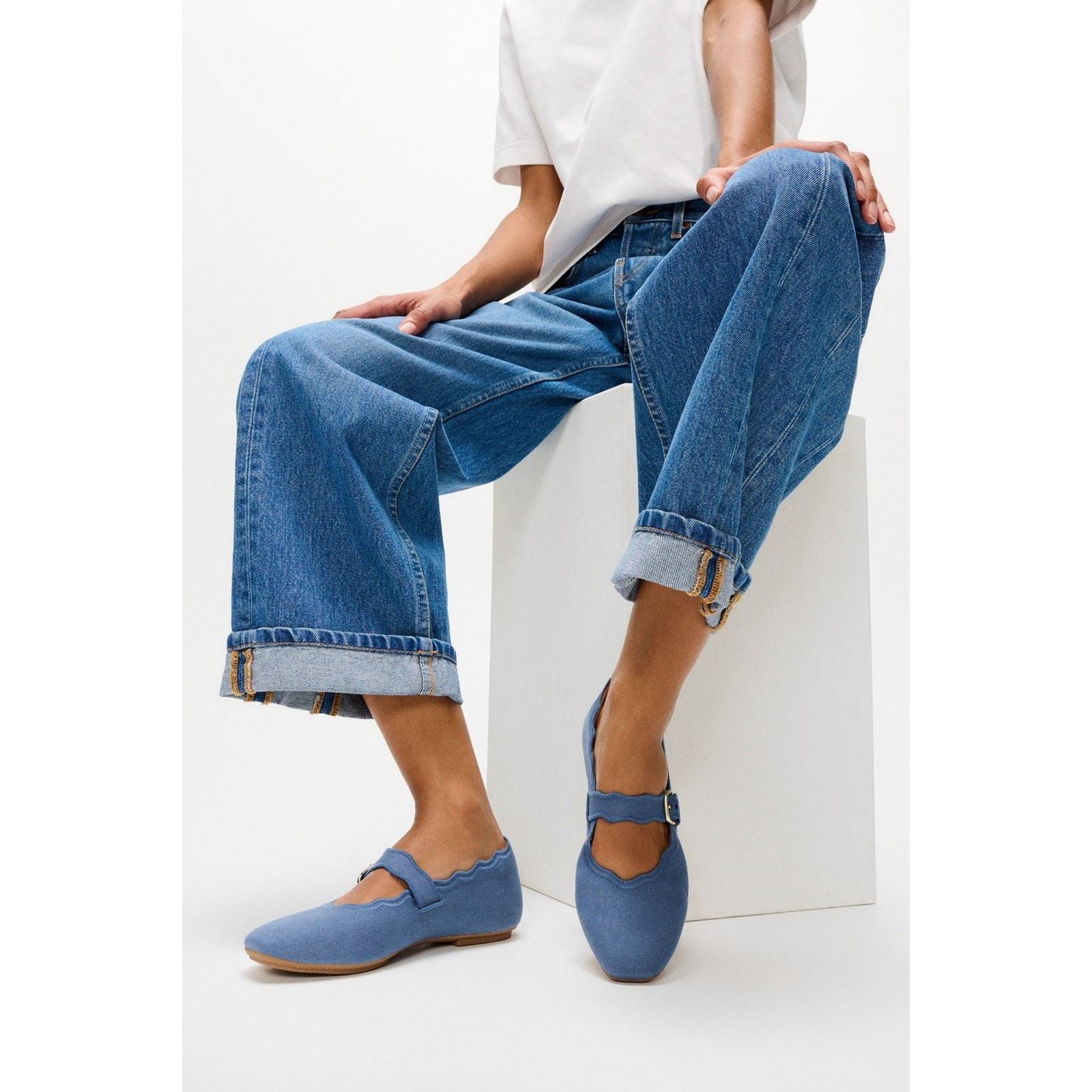Fitflop Delicato Wave-Edge Polyester Damen Schuhe In Kosmischem Blau