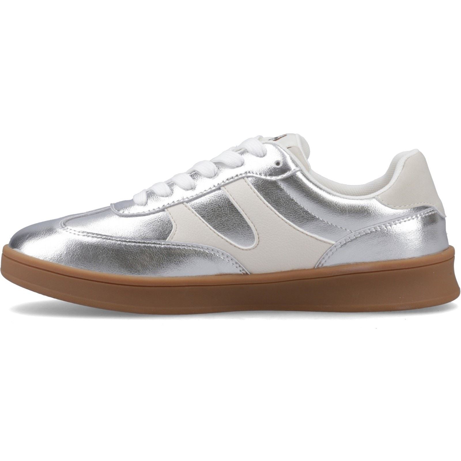 Hush Puppies Maura Wildleder Damen Silber Sneaker