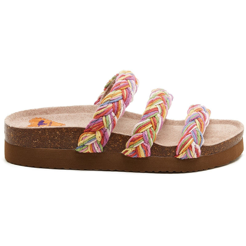 Rocket Dog Ashley String Braid Baumwoll Damen Regenbogen Sandalen
