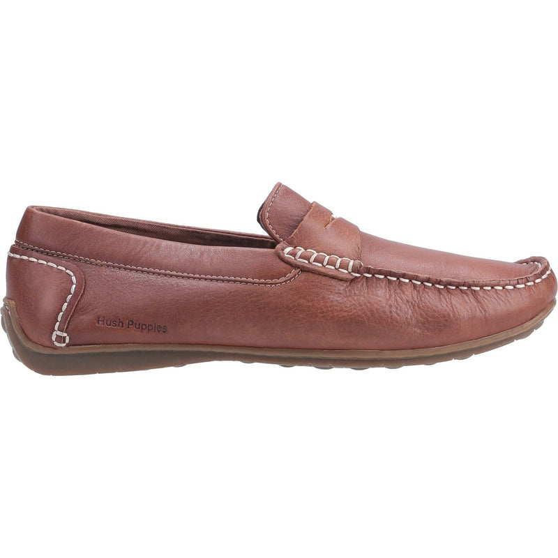 Hush Puppies Roscoe Leder Herren Braune Bootsschuhe