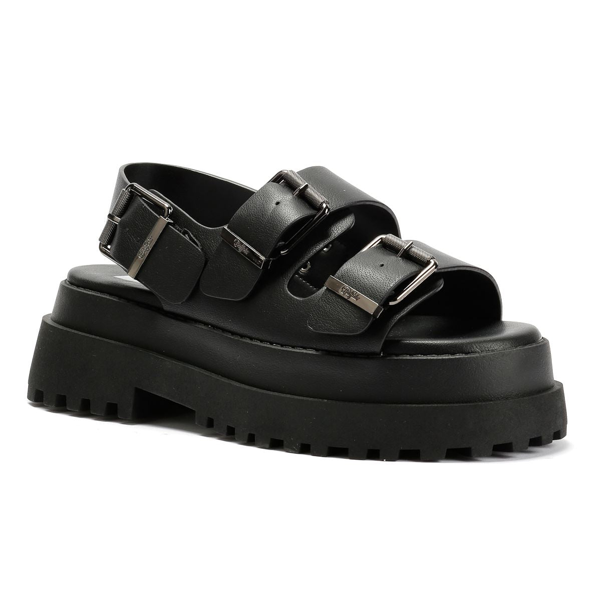 Buffalo Pluto Ari Damen Schwarze Sandalen