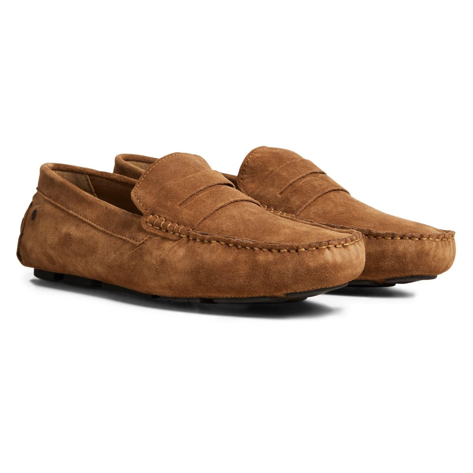 Jack & Jones Jensen Herrenslipper Aus Wildleder In Cognac