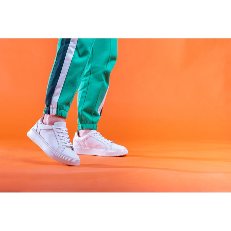 Hush Puppies Camille Leder Damen Weiße Turnschuhe