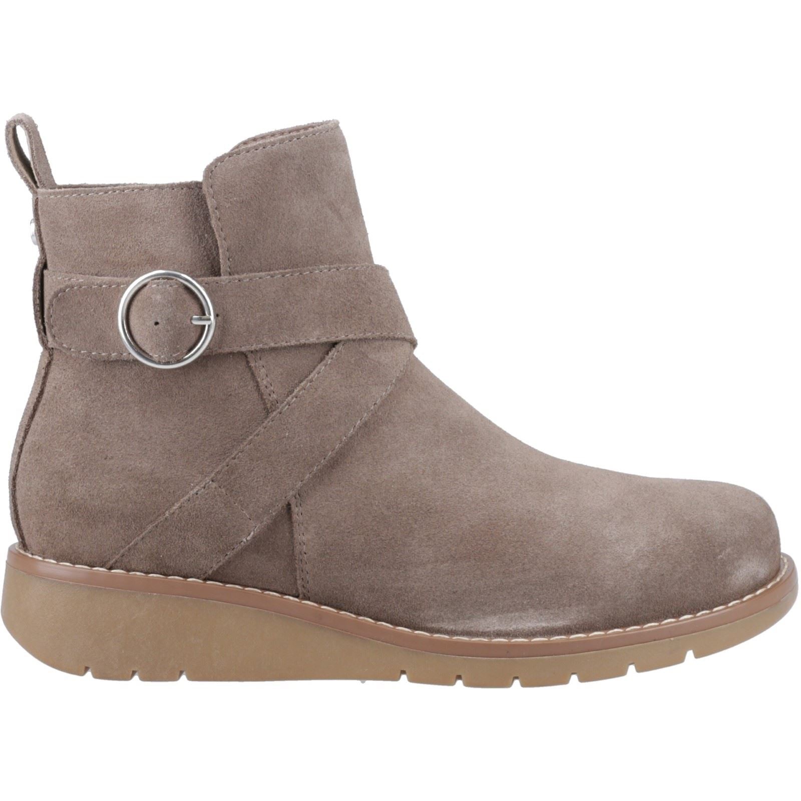Hush Puppies Lyra Damen Wildleder Winter Stiefeletten in Taupe