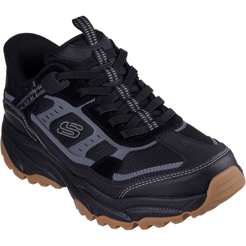 Skechers Vigor AT Leder Herren Schwarze Wanderschuhe