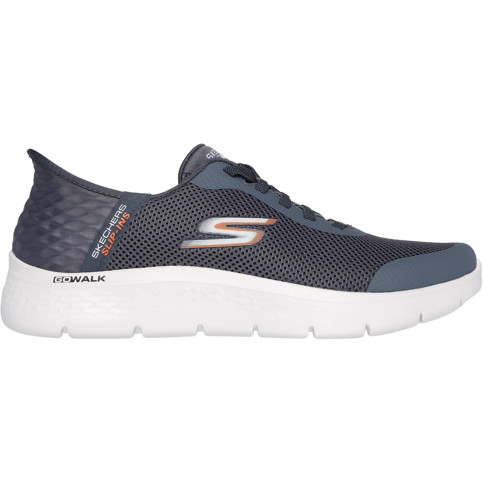 Skechers GO WALK Flex Hands Up Textil Herren Graue Sneakers
