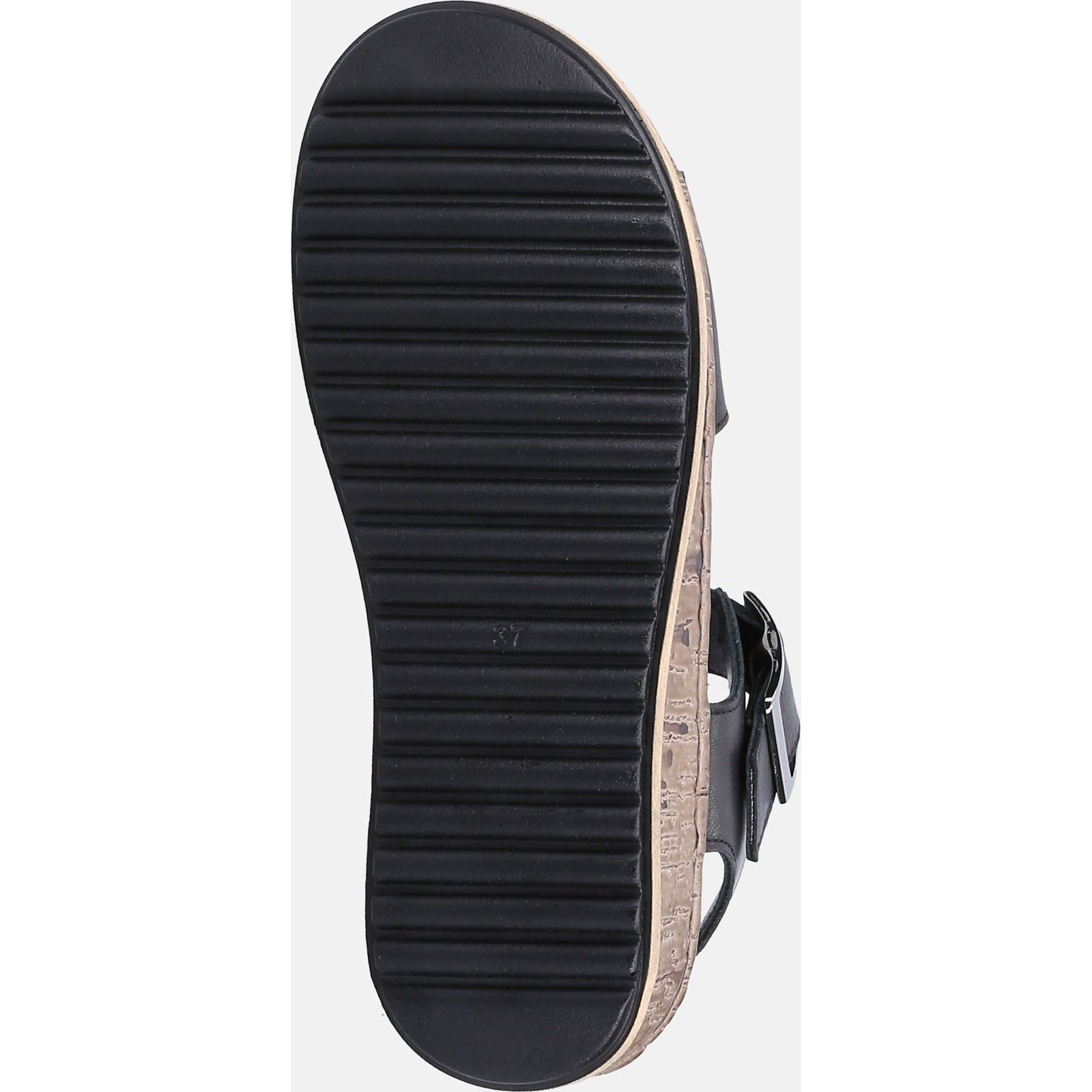 Hush Puppies Ellie Damen Sandalen Aus Schwarzem Leder