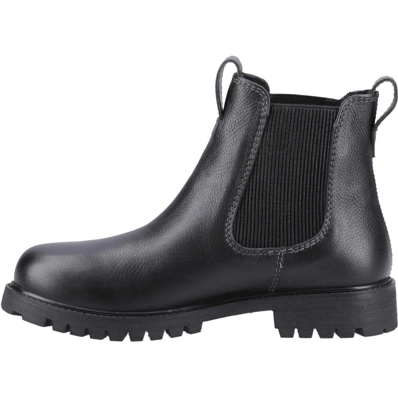Hush Puppies Wynter Damen Chelsea Stiefel aus schwarzem Leder