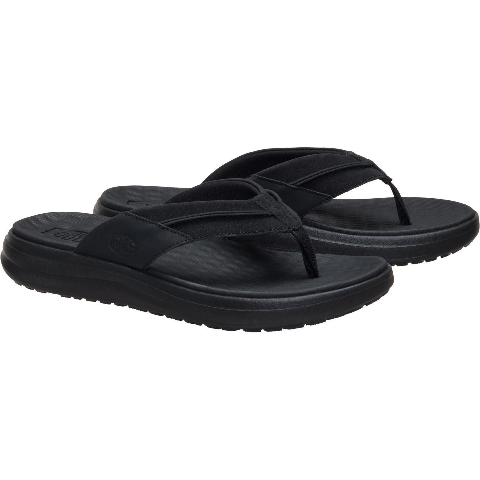 HEYDUDE Finn Flip Polyurethan Herren Schwarze Farbe Sandalen