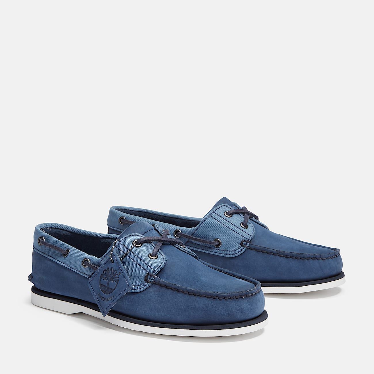 Timberland Classic 2 Eye Lederschuhe Für Herren In Blau Mit Schnürung