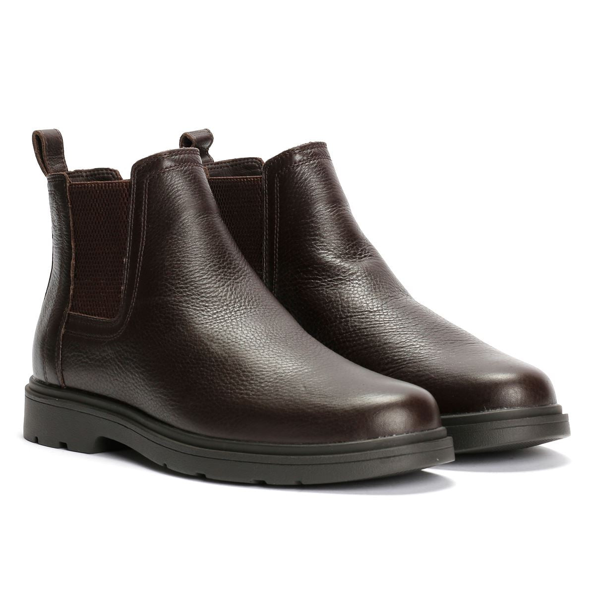 Geox Spherica EC1 C Tumble Leder Herren Braune Stiefel