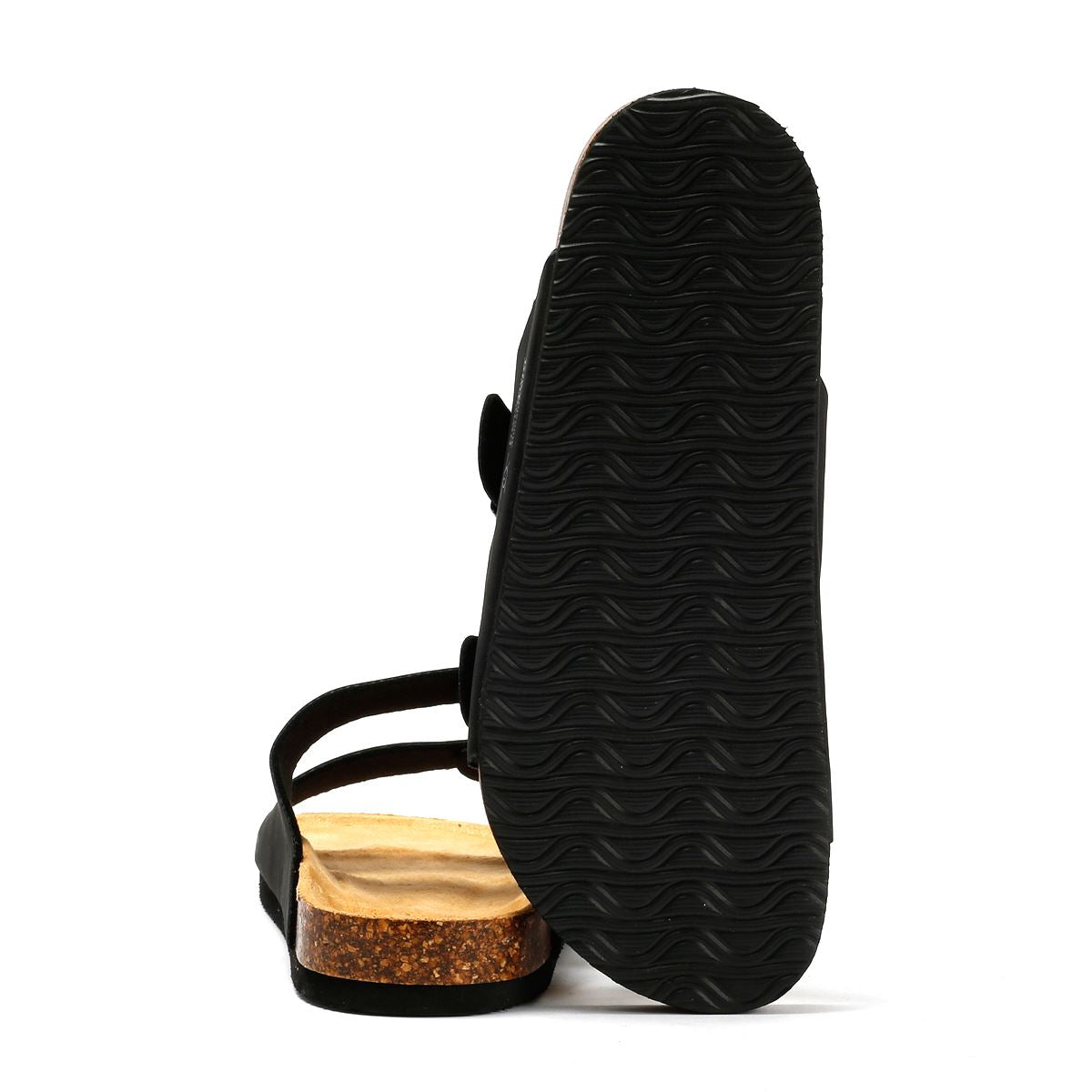 Penguin Port 2 Damen Schwarze Sandalen
