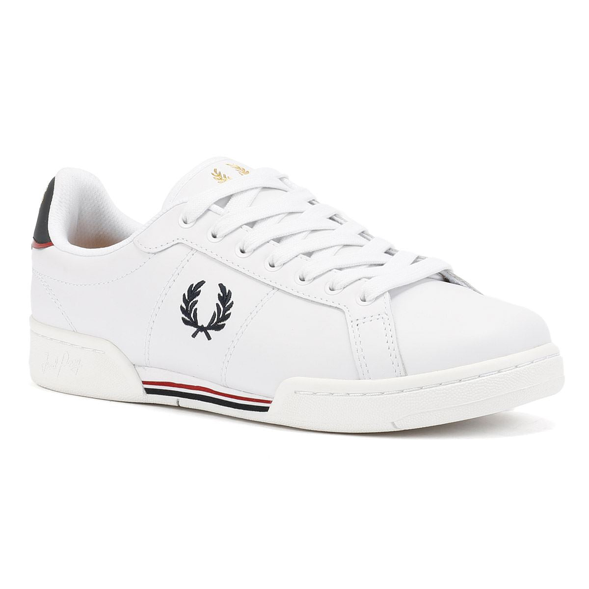 Fred Perry Split Cup Leder Herren Weiße Sneakers
