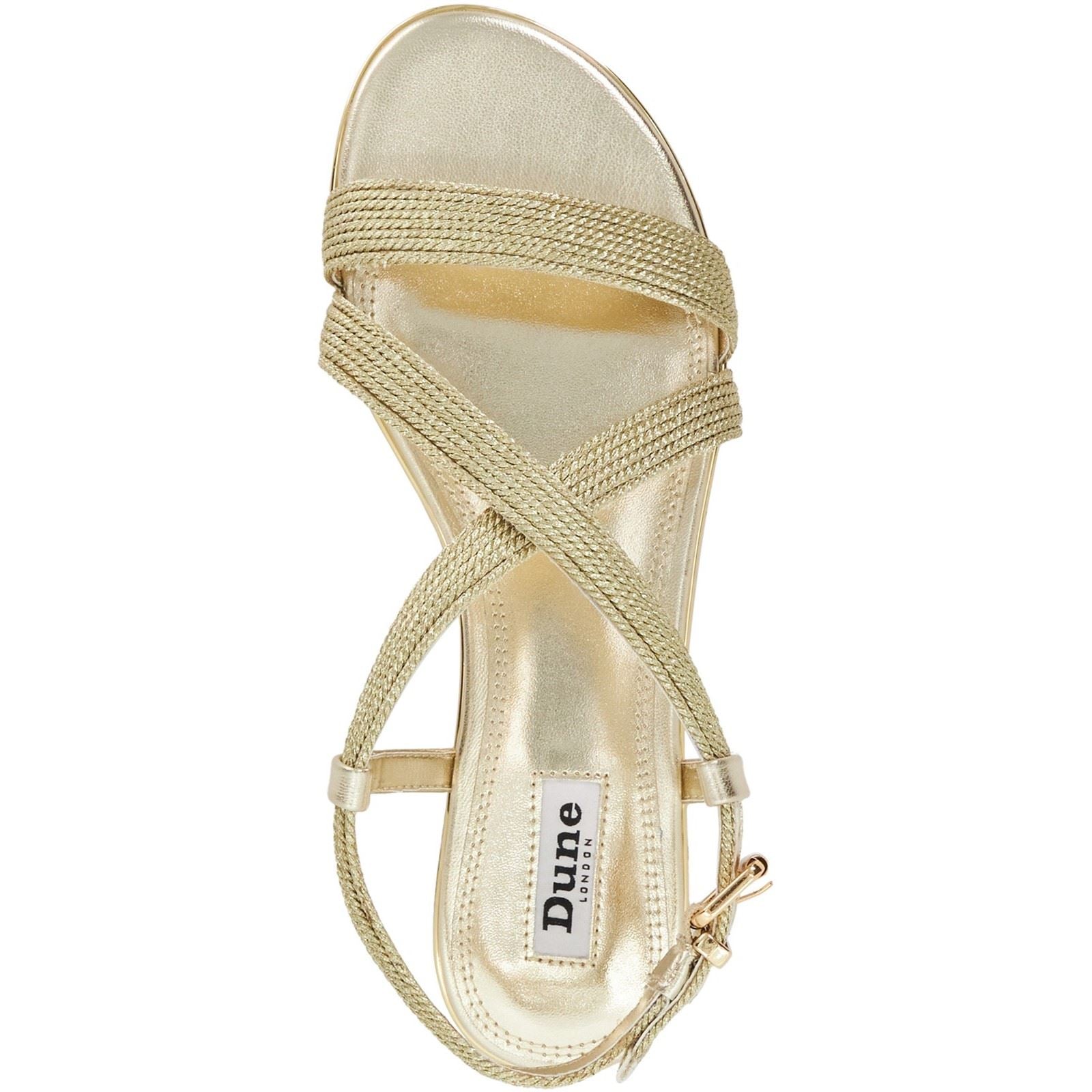 Dune Lope Damen Sandalen Aus Stoff In Gold