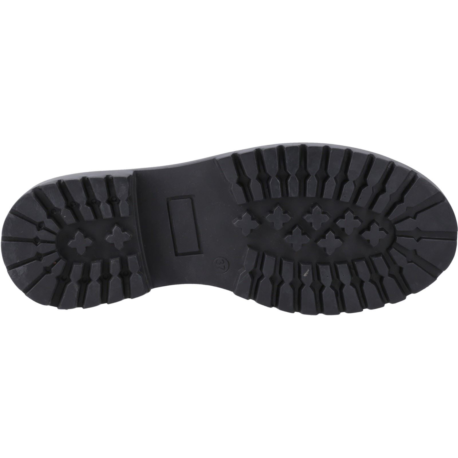Hush Puppies Aubrey Mädchenschwarze Derby Schuhe Aus Leder