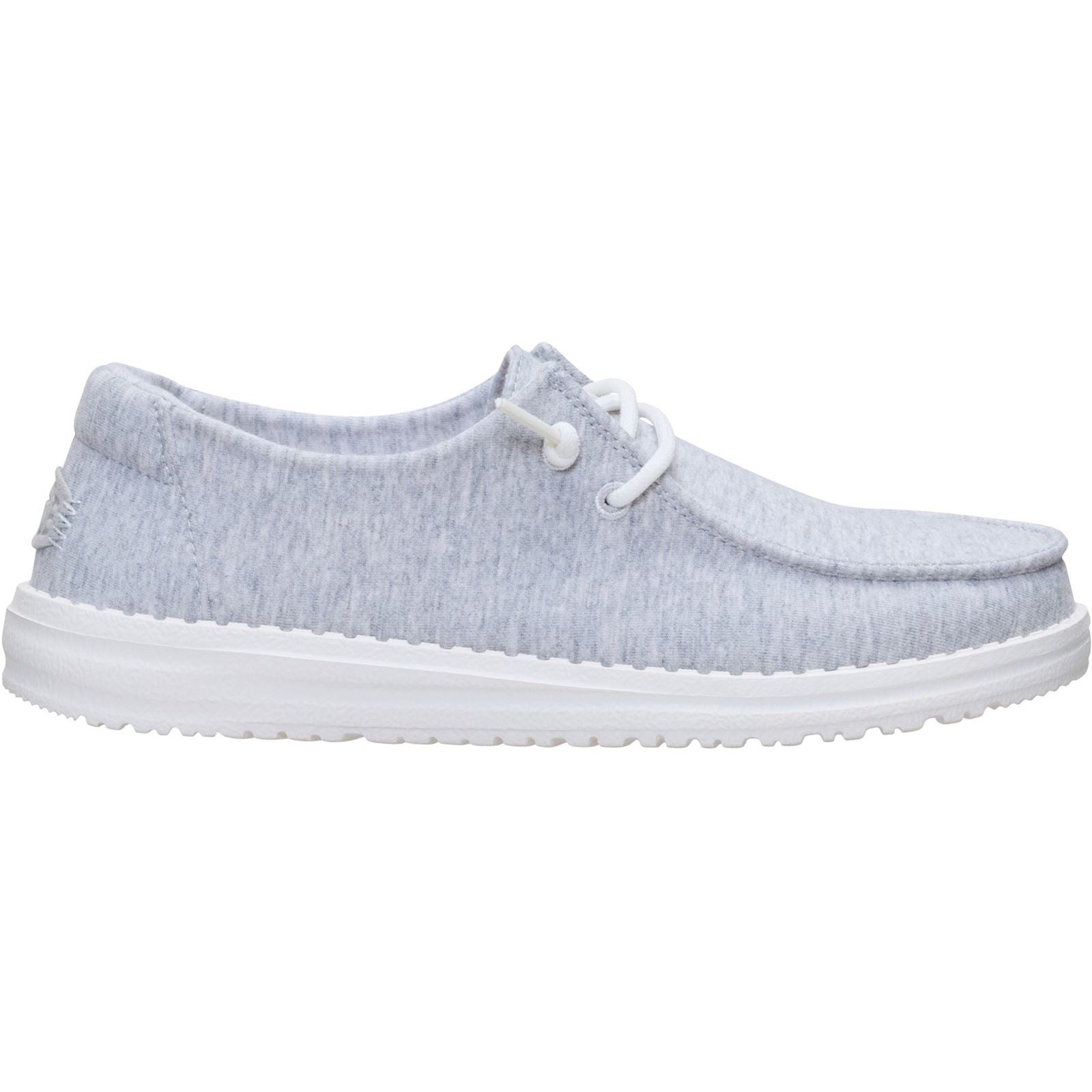 HEYDUDE Wendy Stretch Jersey Textil Damen Hellgraue Loafer