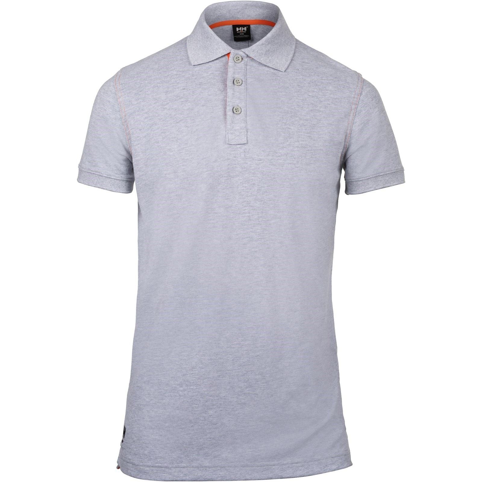 Helly Hansen Workwear Oxford Baumwoll Herren Poloshirt In Grau